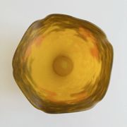 Glass footed coupe Nuagé signed by Muller Frères Lunéville.
