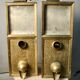 Pair of old coffee silos, coffee bean dispenser