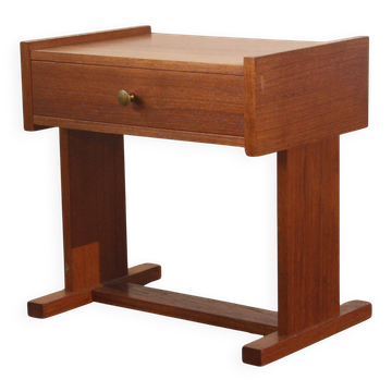 Danish mid-century Teak Bedside Table nightstand, 1960s