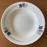 6 old earthenware soup plates from Salins-lès-Bains (Jura)