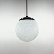 Mid Century Milk Glass & Bakelite Pendant, 1950's
