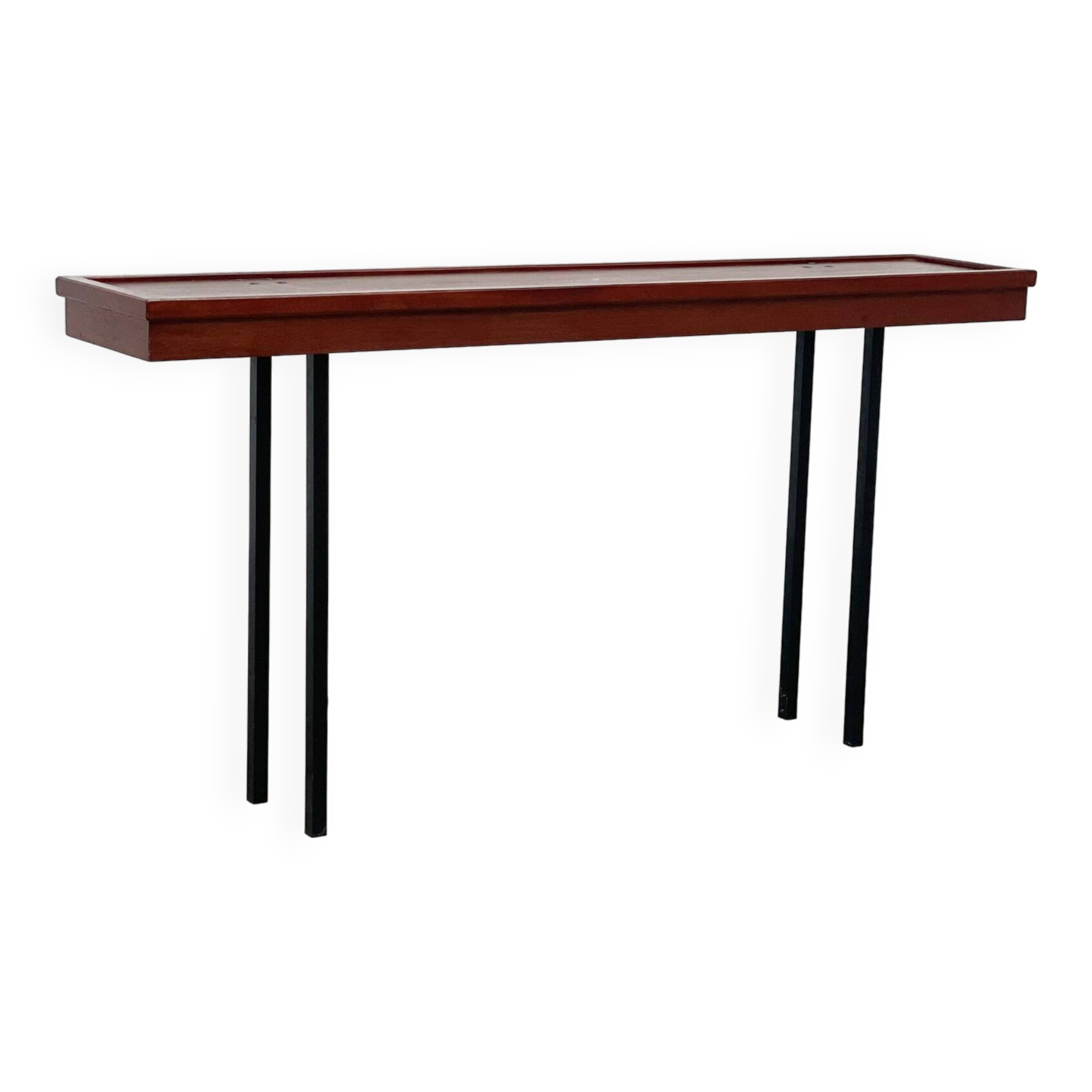 Elegant Italian wooden and metal console