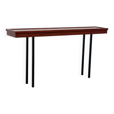 Elégante console italienne en bois et métal