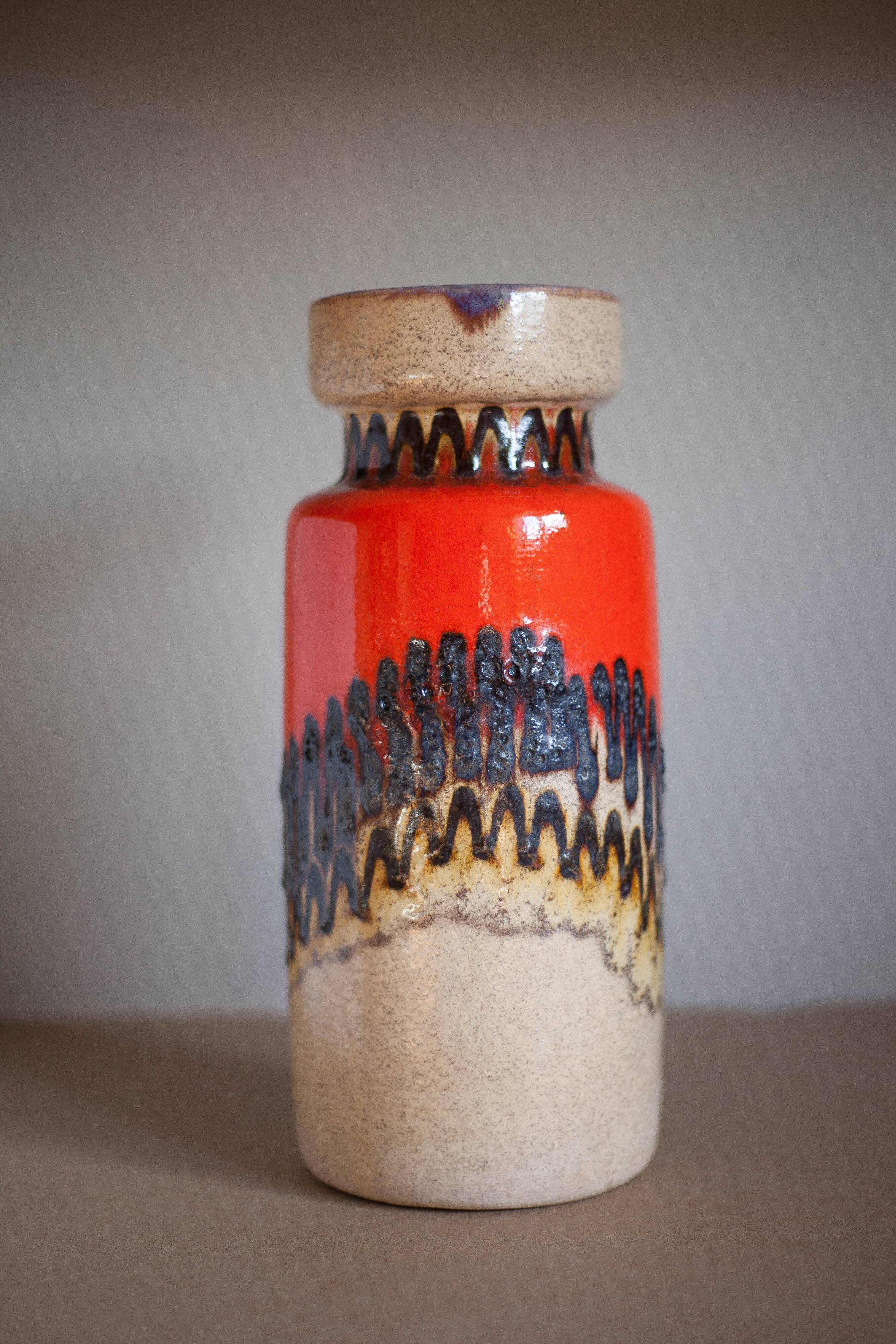 Vase céramique West Germany, vase fat lava, 517-30, pot à fleurs, collection, 60's