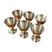 Christofle et Charles Moreux - 6 verres en métal argenté modèle "Bol d’Or"