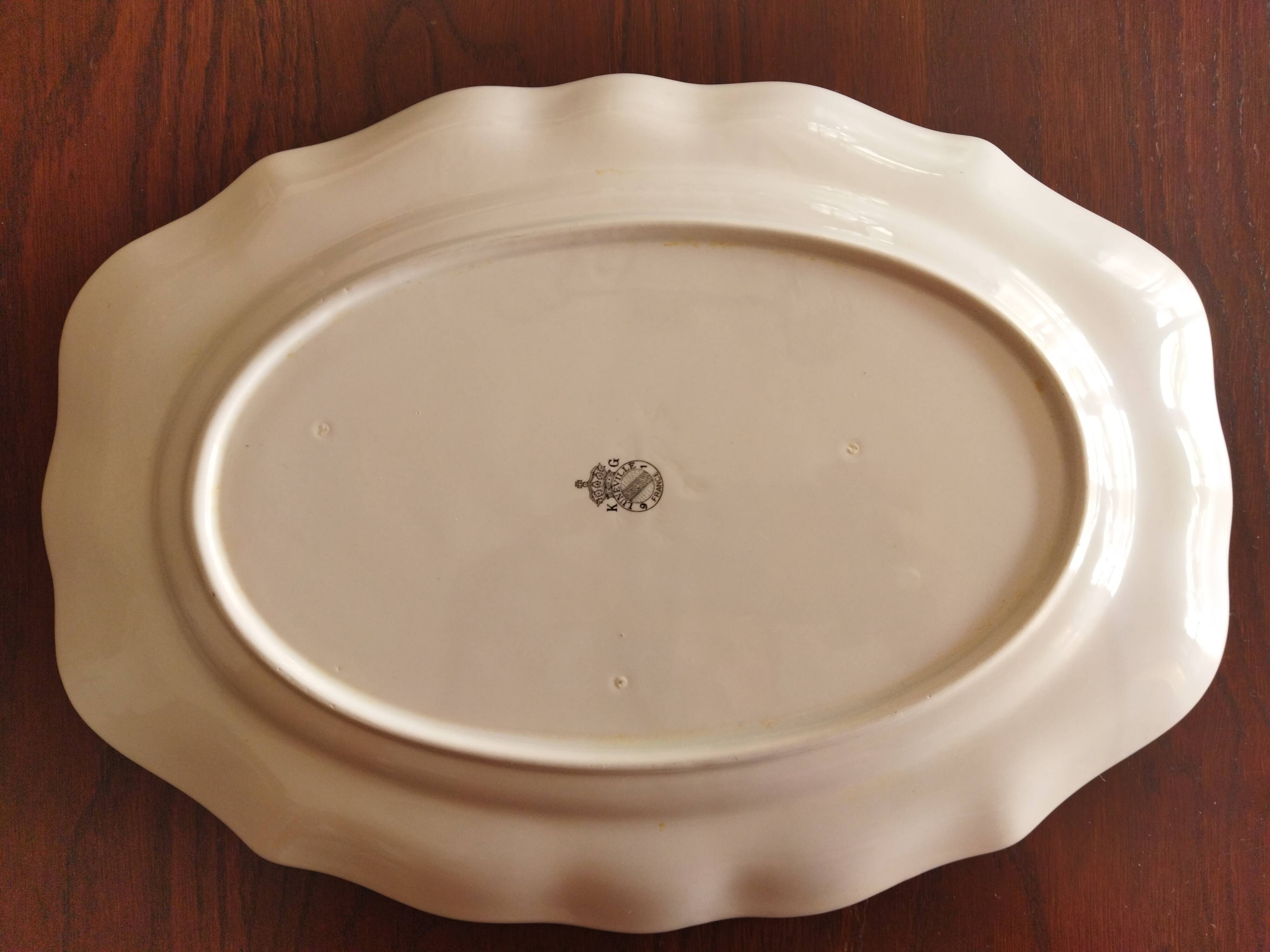 Oval dish, fine street lamp, KG Lunéville