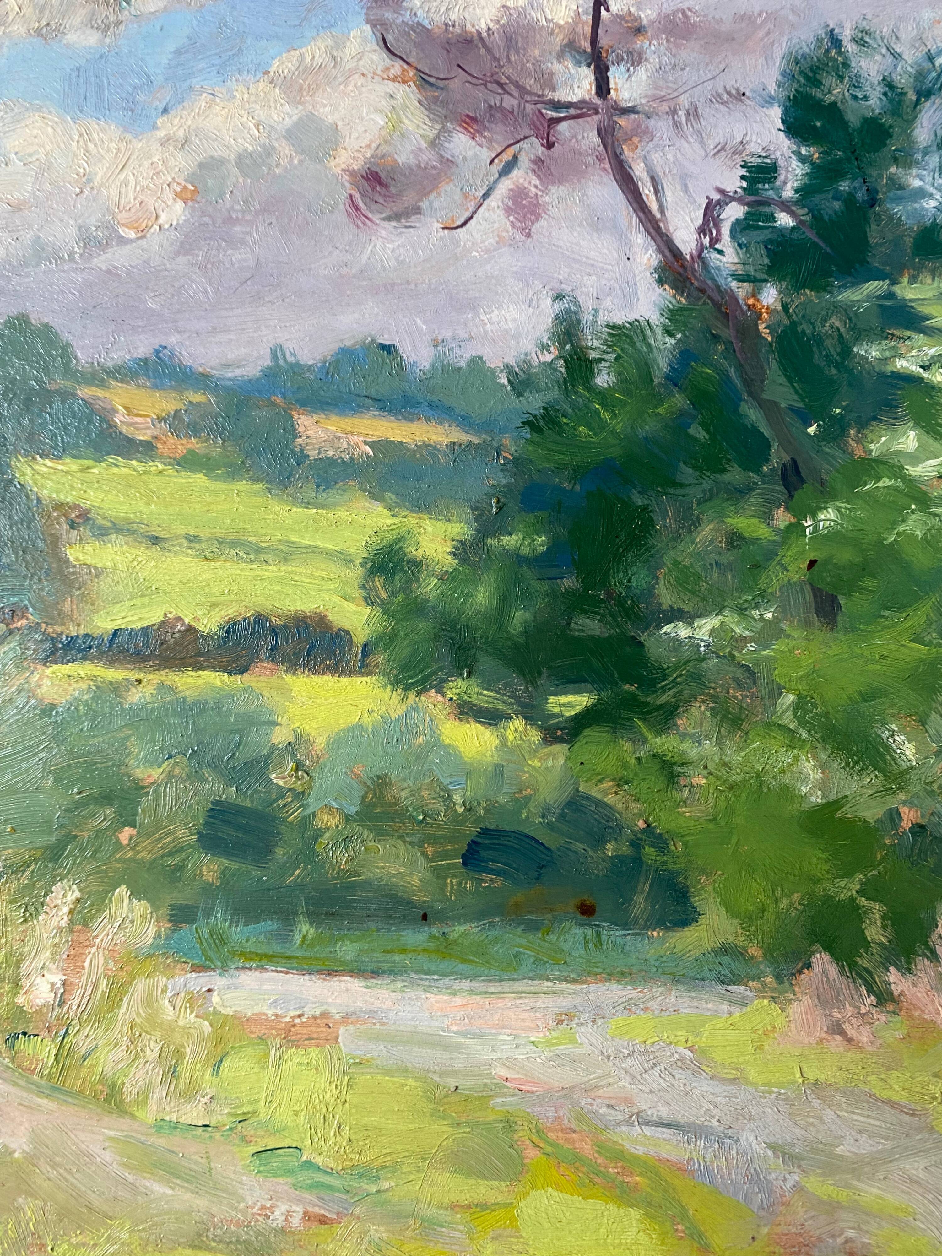 Painting "Quietude Ardennaise" Jules Mativa (XX°) HSC + frame Ardennes