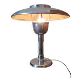 Vintage chrome mushroom lamp, industrial style
