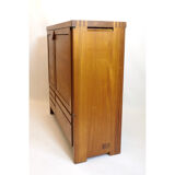 Pierre Chapo buffet R18, solid elm, 1960-1970