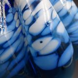 Blue glass vase and touches of white