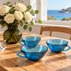 set of three blue Vereco cups