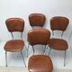 Set de 4 chaises formica et skai année 50