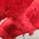 Vintage red moumoute chair golden feet