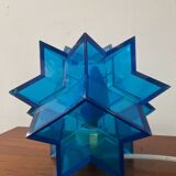 Vintage blue plexiglass star lamp