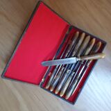 Set of 22 horn handle knives