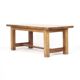 Vintage Mid-Century Brutalist Rustic Oak Dining Table