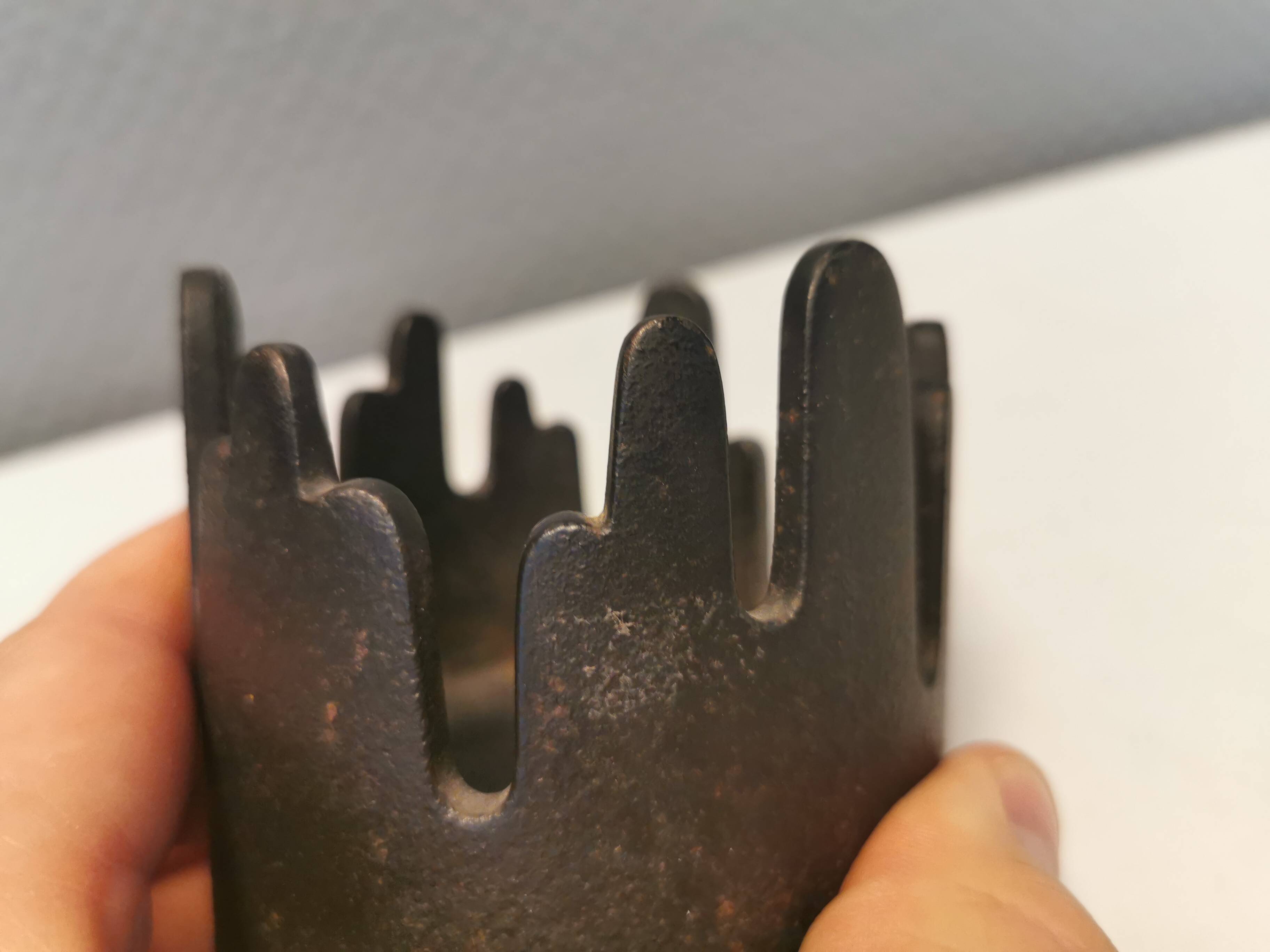 Candleholder made of cast iron, called Summit, Denmark 1970s