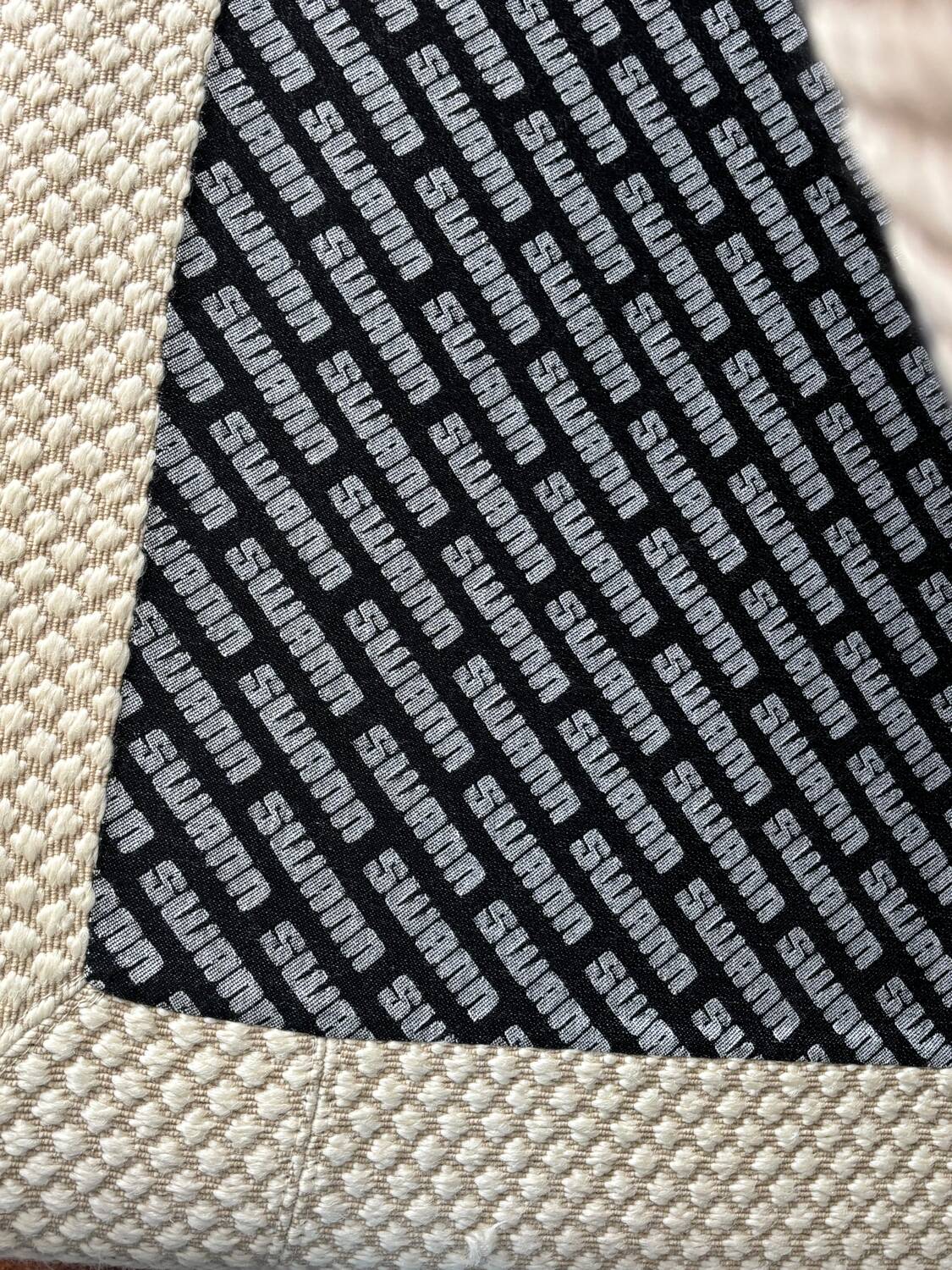 Wool fabric armchair by Swann