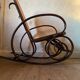 Wood and cane rocking chair