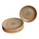 6 flat plates in stoneware