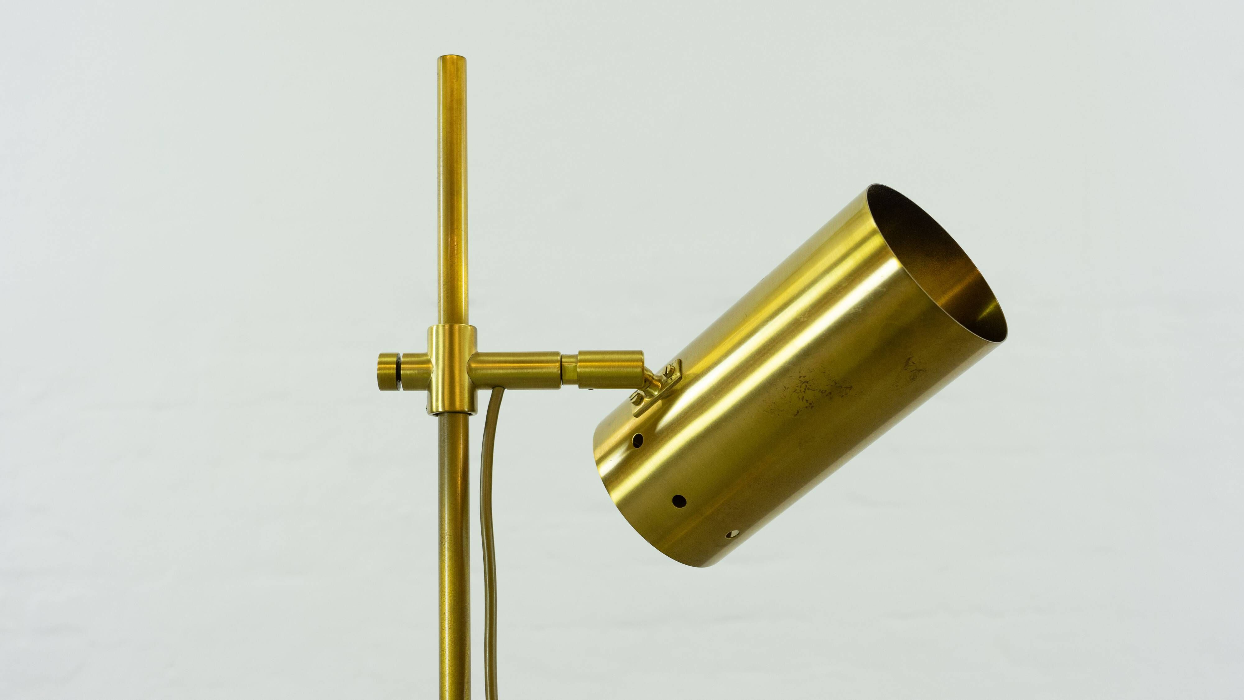 Midcentury Brass Floorlamp / Spot, 60s