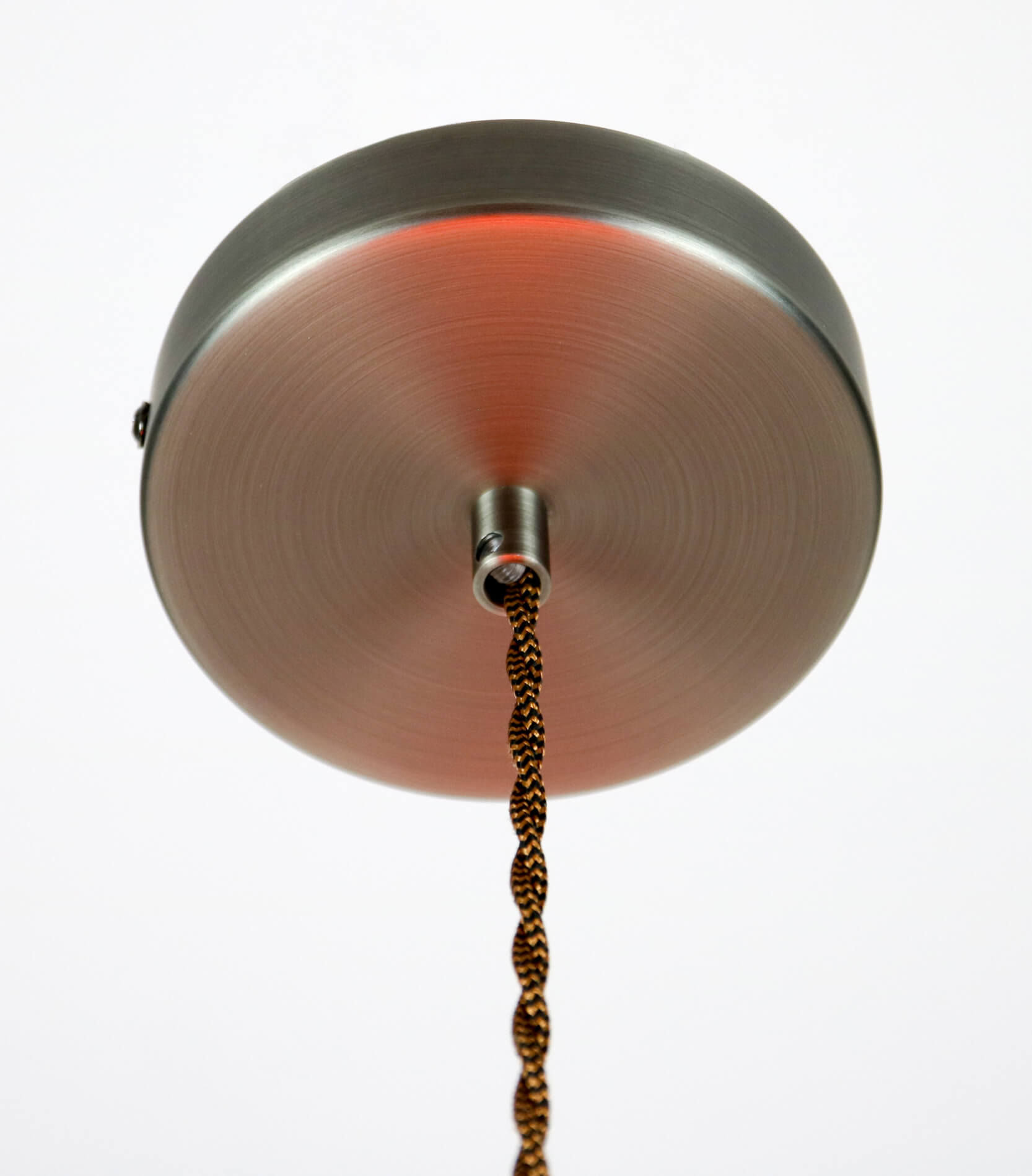 Mid-century orange glass pendant lamp