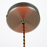 Suspension en verre orange du milieu du siècle