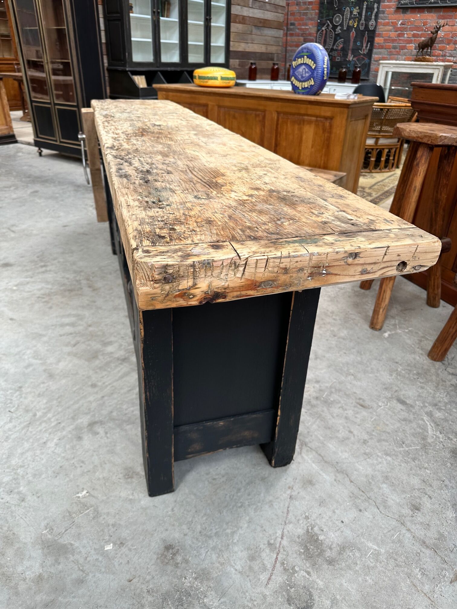 Patinated workbench