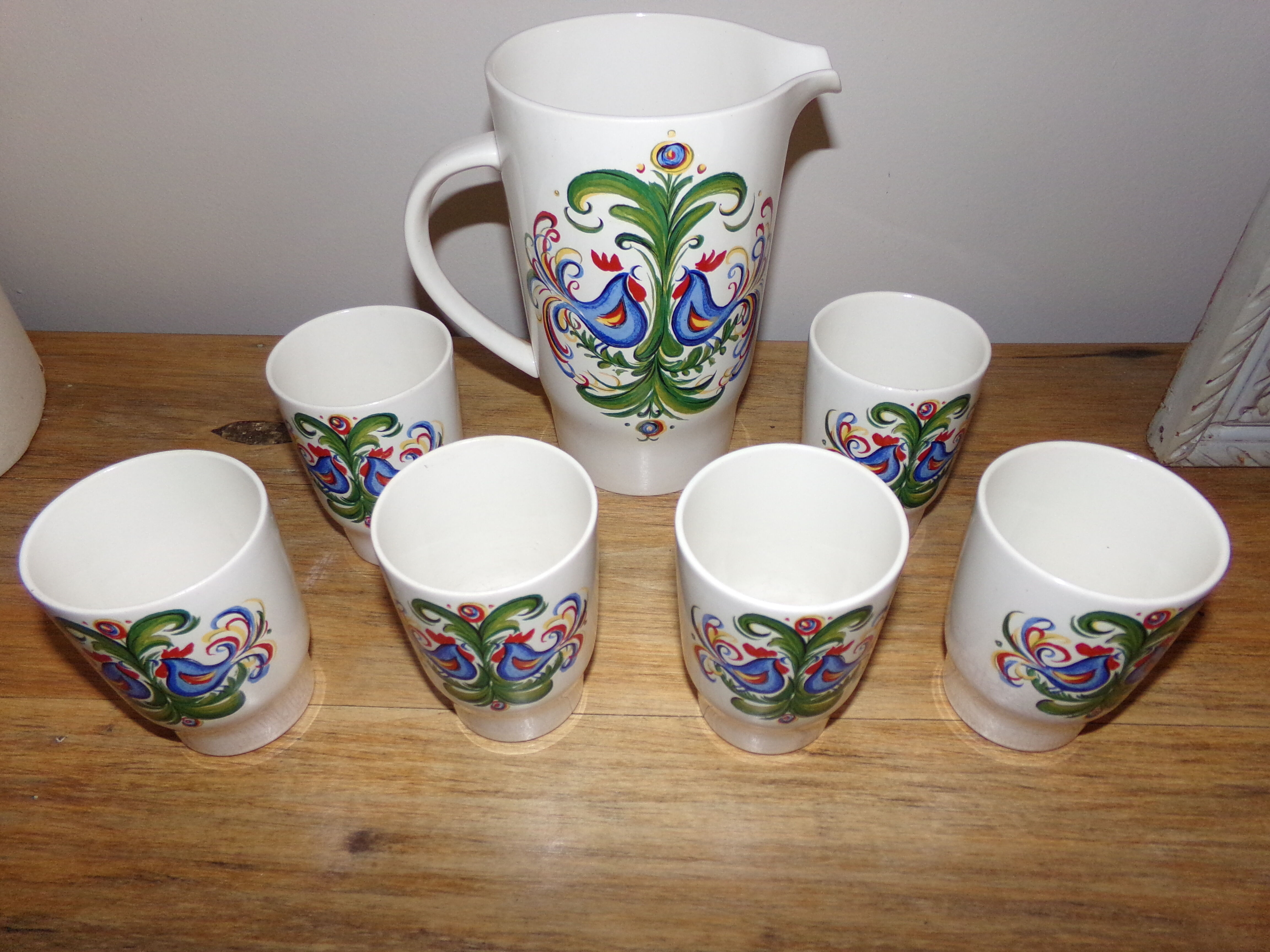 Pichet et verres Villeroy & Boch années 60