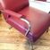 Burgundy armchair