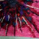 Abstract Scandinavian  Hand-Knotted High Pile Rya Rug Carpet, Sweden, 1960s