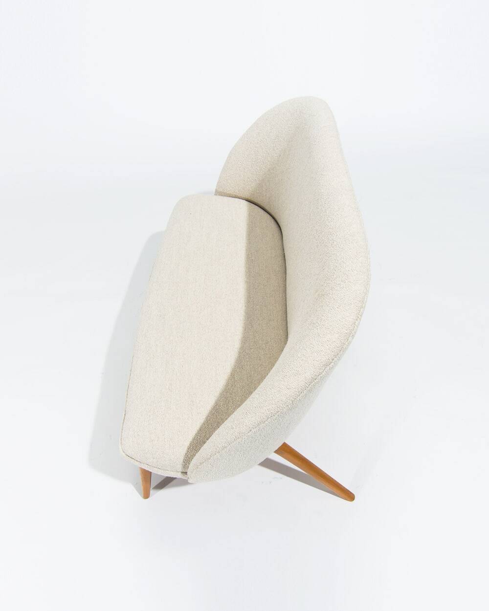 1940’s Swedish Mid-Century Sofa in Cream Bouclé