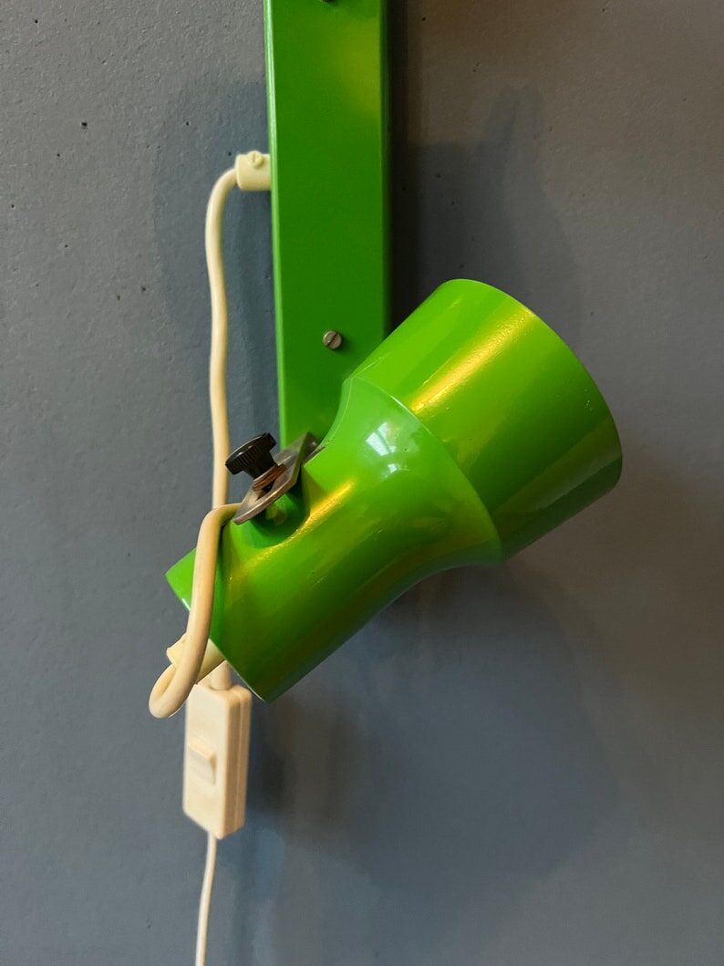 Vintage wall lamp space age green