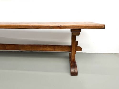 Monastery table in solid oak, 350 cm, circa 1900.