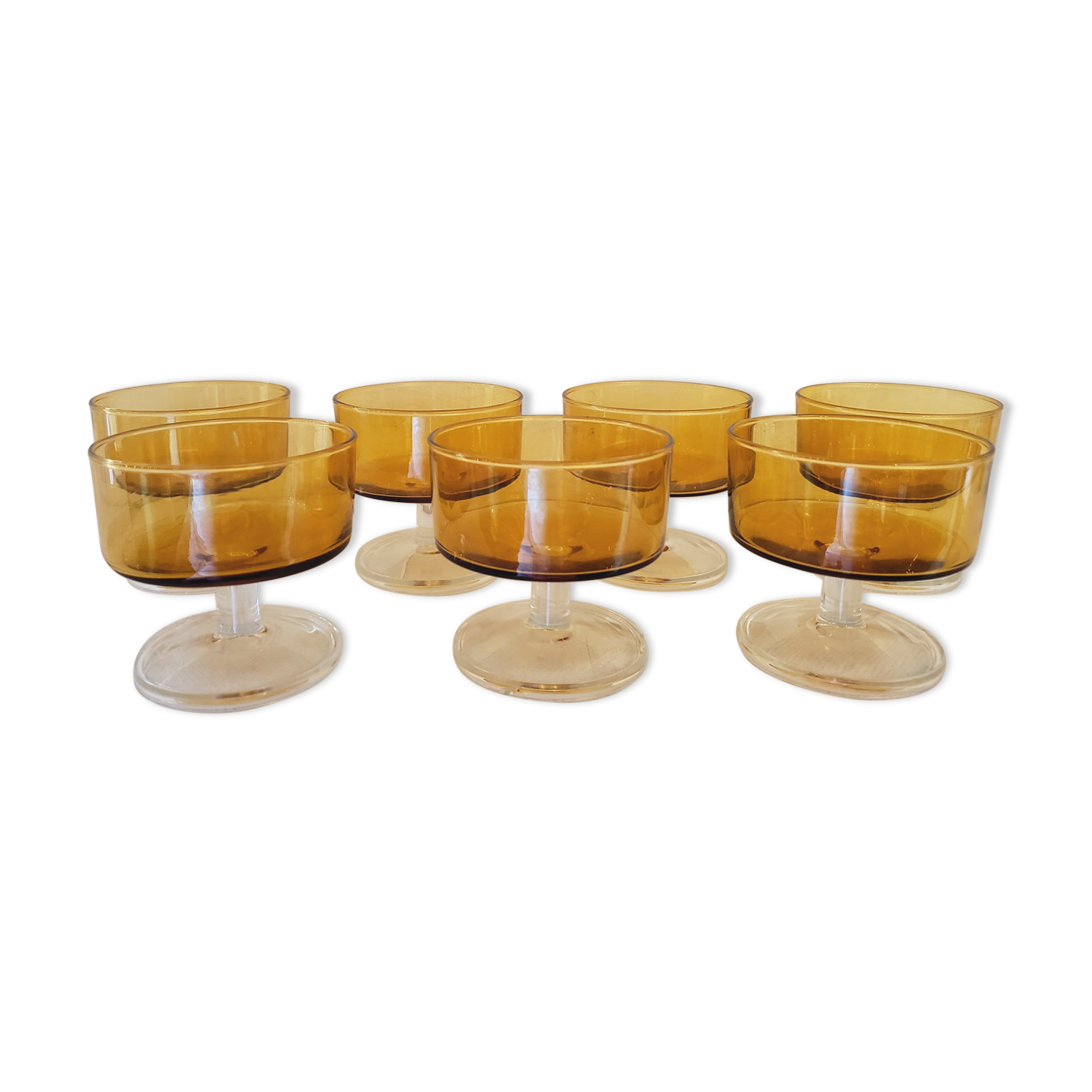 7 coupes à Champagne ou à dessert 70's