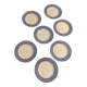 Blue Vichy dessert plates