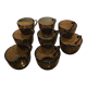 Lot de 8 tasses à café verre fumé