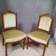 Paire de chaise en chêne et velour