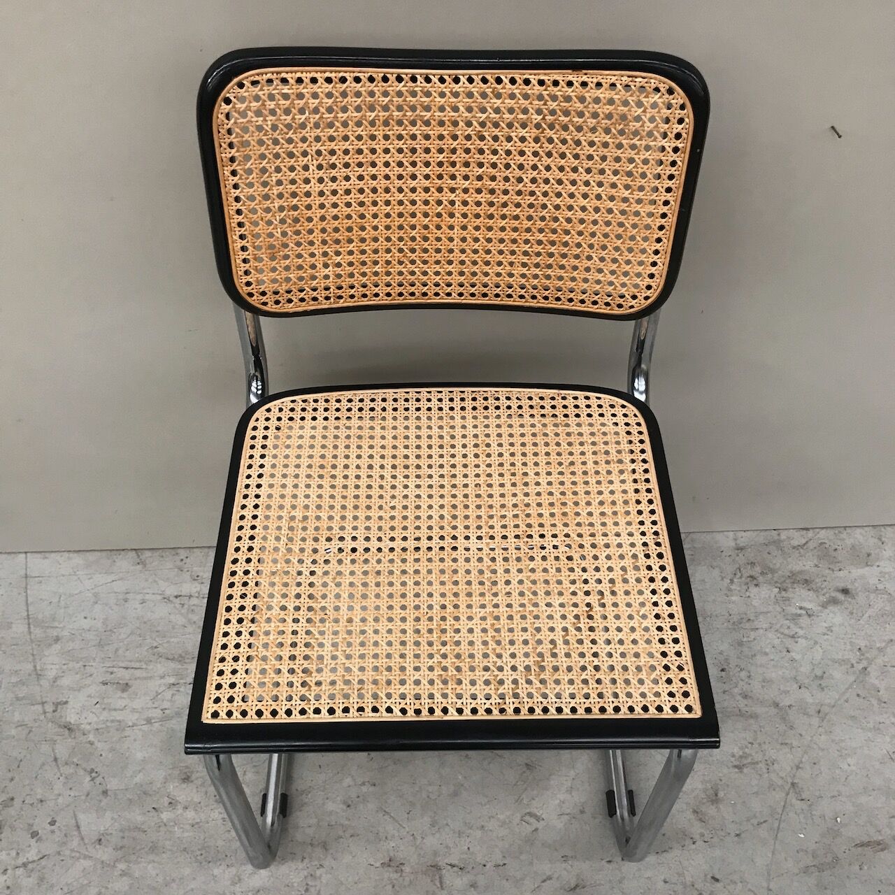 Set of 4 black Cesca Breuer chairs B32