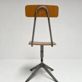 In height adjustable (desk) chair of Biofiz, 1960s