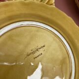 Sarreguemines barbotine service 6 plates and salad bowl