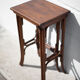 Curved wood trundle table