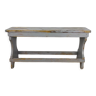 Old farmhouse bench in painted wood