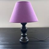 Small black wooden lamp