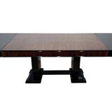 French Art Deco Expandable Dining Room Set, 1930, Set of 9