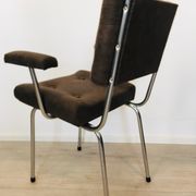 Chaise tubulaire tchèque marron de Belet, années 1970