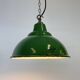 Industrial Green Enamel Factory Pendant Lamp from Maxlume, 1960s