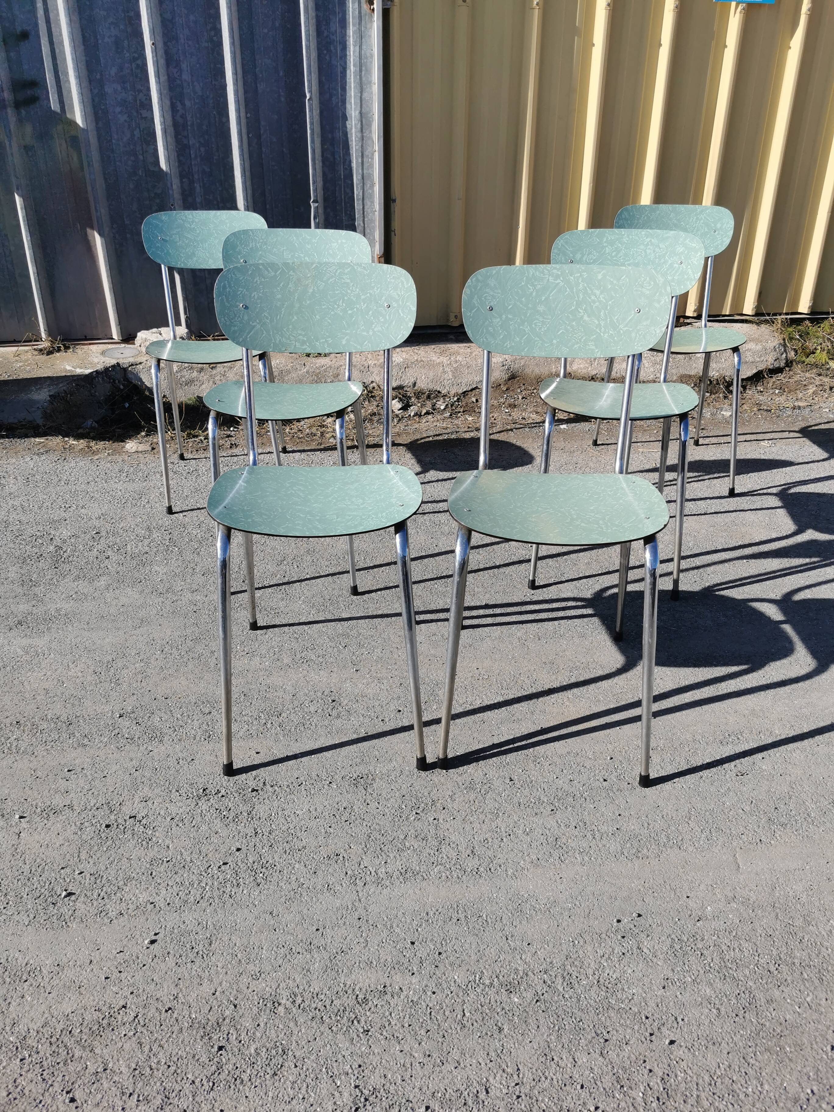 6 Chairs formica mint year 60