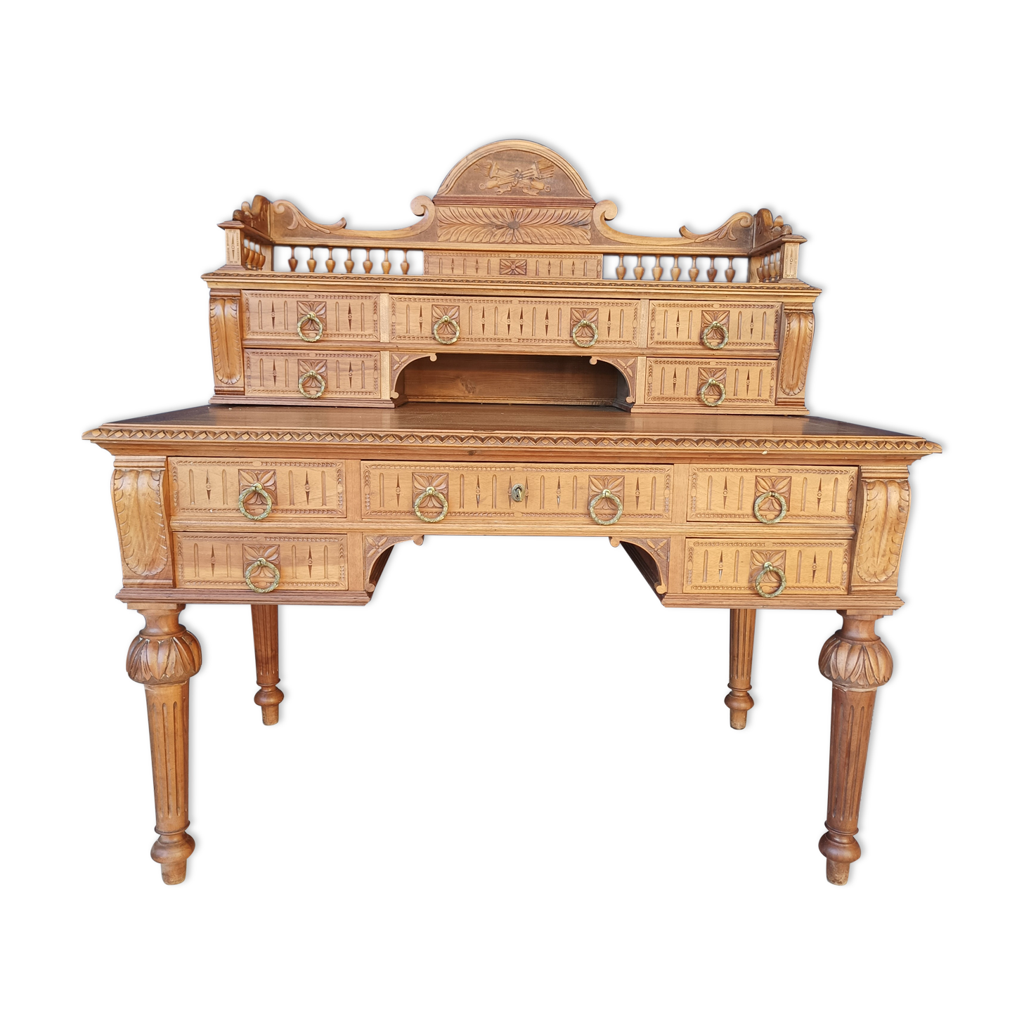 Louis XVI style walnut desk