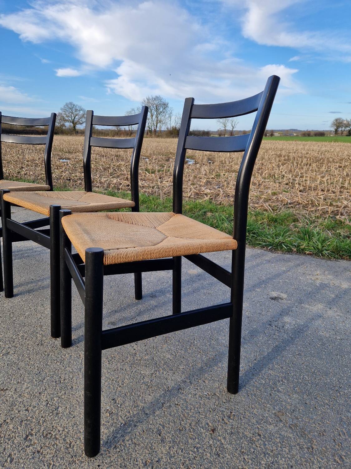 4 chaises Gessef par la manufacture Consorzio Sedie Friuli